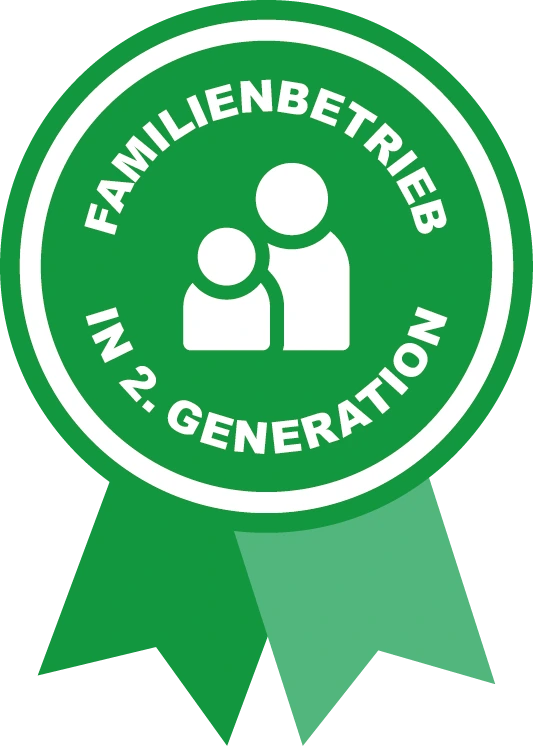 Trustbadge: Familienbetrieb in 2. Generation